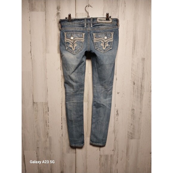Rock Revival Abrienda Skinny Size 27 Distressed - Picture 5 of 10